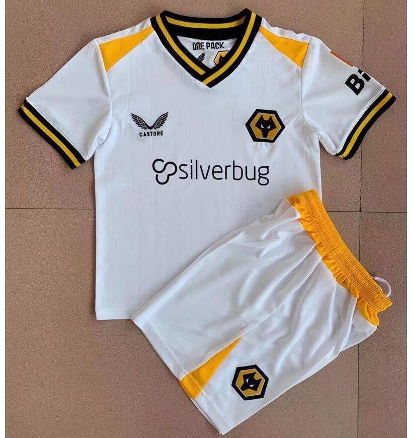 2021/22 Wolverhampton Wanderers Kids Third Away Soccer Kits Shirt With Shorts